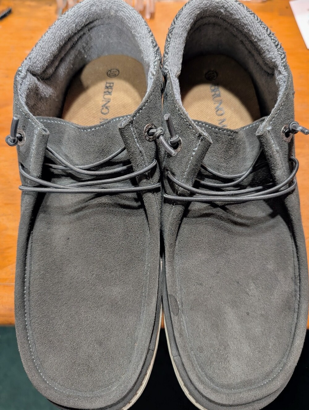 Bruno Marc Men's Gray Suede Chukka Moc Toe Casual Shoes Size 10